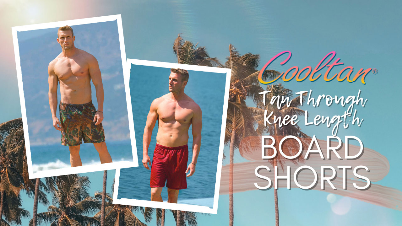 Cooltan tan through mens board shorts